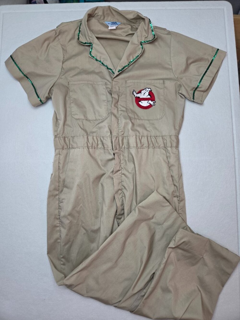 Vintage Sears Work Leisure Ghostbusters Coveralls 38R Khaki Halloween Costume